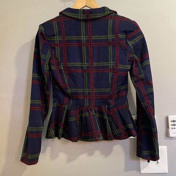 Modcloth X Collectif Blazer Meryl Darling Check Suit Jacket Cotton Blend XS New - Picture 2 of 15